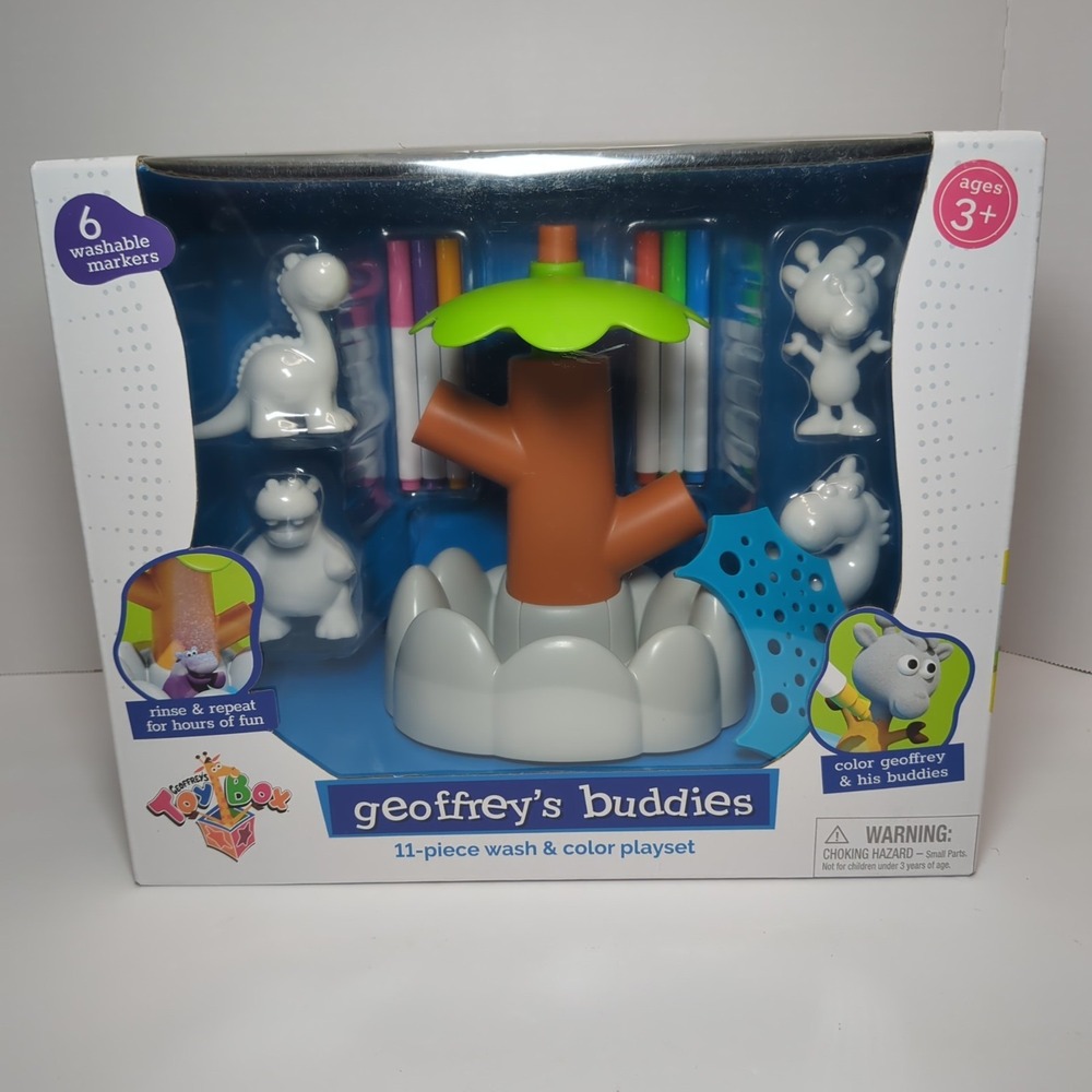 Geoffrey's Toy Box Buddies 11 Piece Wash Color Playset New Washable Markers
